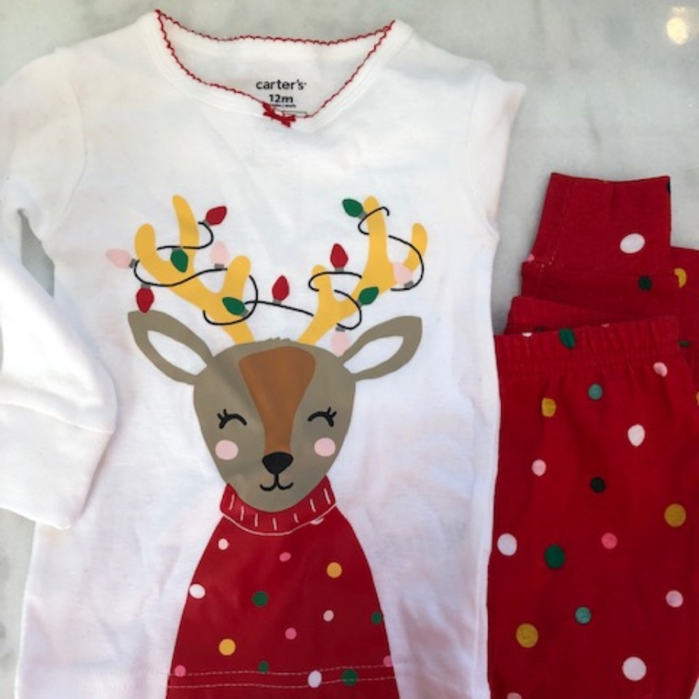 NWT Carters Christmas Jammies 12M